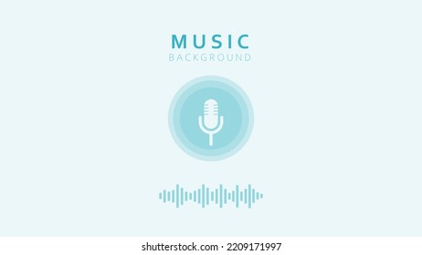 4K music abstract background. Microphone in middle with modern design. EPS10 vector template background. 