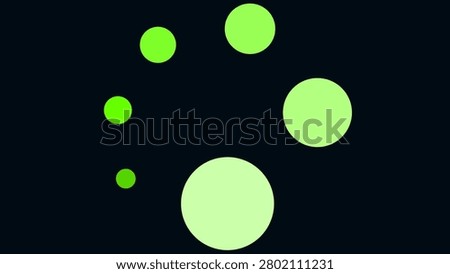4K PC background with multi-sized, bright electric lime green (multi-tone) circles arranged in a circular pattern and centered on a rich black backdrop; ultra-high definition (UHD), spring green and black background for laptops, desktops, etc. 