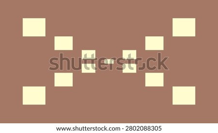 4K PC wallpaper with multi-sized, warm beige rectangles arranged in an X-like pattern against a nice mocha mousse backdrop. Ultra-high definition (UHD) cream-on-chocolate laptop and desktop background.