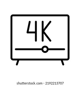 4k quality black line icon. Online promotion. Pictogram for web page.