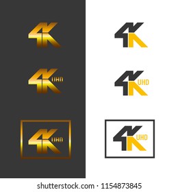 4k quality control logo icon vector