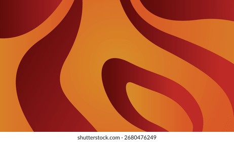 Fondo de fluido abstracto rojo y naranja 4K