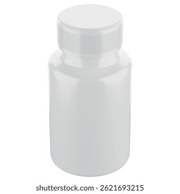 4K Render of Plastic Medicine Bottle