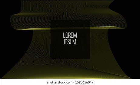 4K Resolution Golden River Modern Abstract Style Background