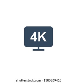 4K resolution icon for web and mobile