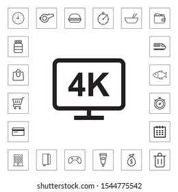 4K resolution icon for web and mobile