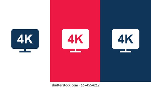 4K resolution icon for web and mobile