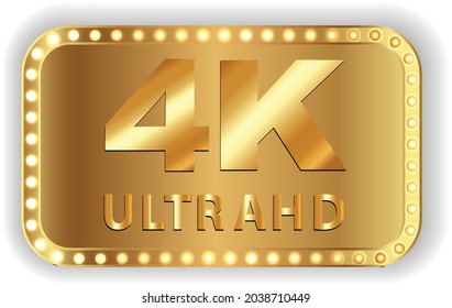 Icono de resolución 4K para web y móvil