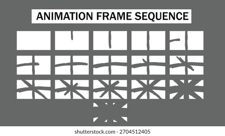 4K Rough Texture Hand-Drawn Block Wipe FX Animation. Chunky Brush Stroke Transition Sequence. Sketchy 2D Vector Wipe Explosion Effect and Gritty Textured Rectangle Reveal for Motion Design.
