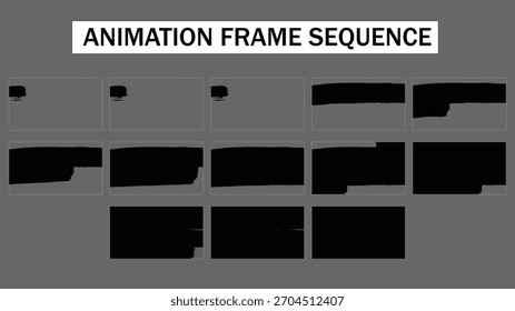 4K Rough textura desenhado à mão bloco Wipe FX Animação. Sequência de Transição de Traço de Pincel Grosso. Efeito de explosão de limpeza de vetor 2D irregular e retângulo texturizado estridente revelam para o projeto de movimento.