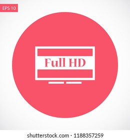 4k screen vector icon 10 eps