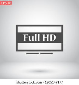 4k screen vector icon 10 eps
