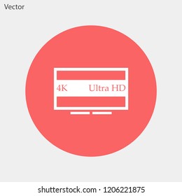 4k screen vector icon 10 eps