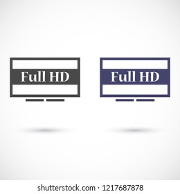 4k screen vector icon 10 eps