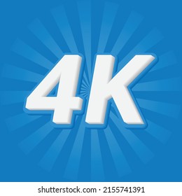 4k Social Media Network Followers Celebration