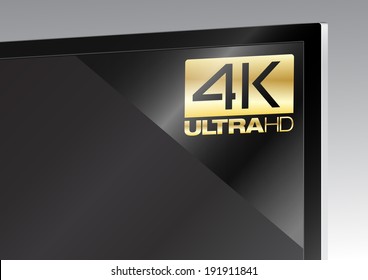 4K sticker on TV