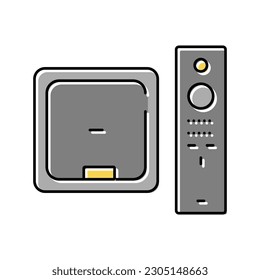 4k Streaming Player Farbe Symbol Vektorgrafik. 4k-Streaming-Player-Schild. einzelne Symbolillustration