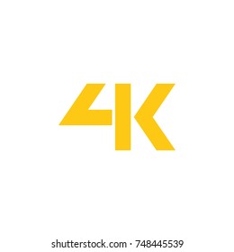 4k symbol logo vector