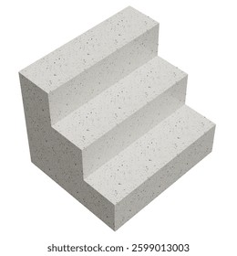 4K Terrazzo Minimalist Three-Step Display Podium 3D