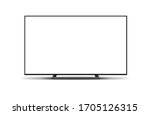 4K TV flat screen lcd or oled, plasma, realistic illustration, White blank monitor mockup. wide flatscreen monitor mockup