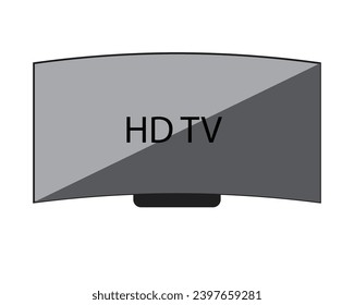 4K TV flat screen lcd or oled, plasma, realistic illustration, White blank monitor mockup. wide flatscreen monitor hanging on the wall