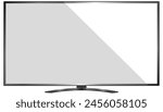 4K TV Flat Screen lcd,Oled,Plasma, Realistic 3D Model White Blank Monitor Display Mockup,Empty Television Template Wide flatscreen Monitor hanging on the wall,Design element for Catalog,Web Site	
