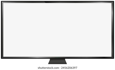 4K TV Flat Screen lcd,Oled,Plasma, Realistic 3D Model White Blank Monitor Display Mockup,Empty Television Template Wide flatscreen Monitor hanging on the wall,Design element for Catalog,Web Site	