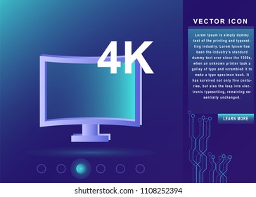 4k tv icon