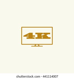 4K TV icon.