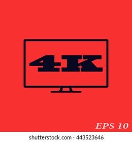 4K TV icon.