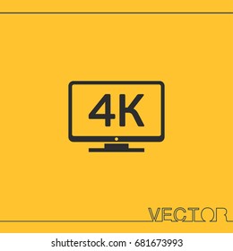 4K tv icon