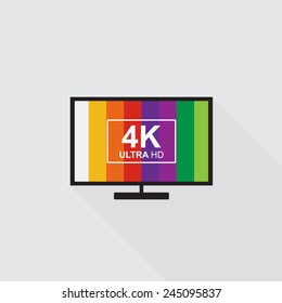 4K tv icon - Vector