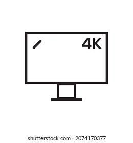 4k-TV-Symbol, Vektorsymbol-Design