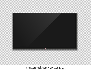 4k-TV-Bildschirm. Gerätemonittel nach oben. LCD- oder LED-Fernsehbildschirm. Vektorgrafik. EPS10.