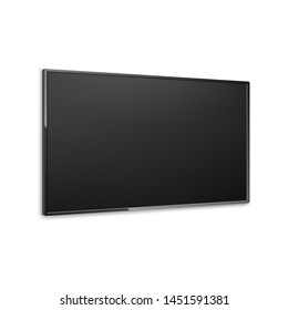 4k Tv Screen Isometric Vector. LCD Or LED Tv Screen
