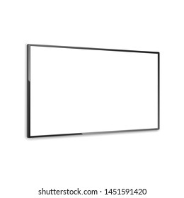 4k Tv Screen Isometric Vector. LCD Or LED Tv Screen

