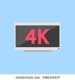 4k tv vector icon