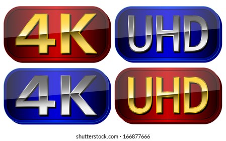 4K UHD labels - ultra high definition television