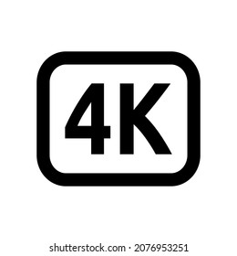 4K UHD video image resolution vector icon element