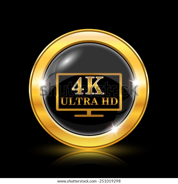 4k Ultra Hd Icon Internet Button Stock Vector Royalty Free