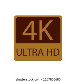 4k ultra hd icon vector