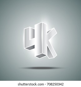 4k ultra hd icon vector illustration