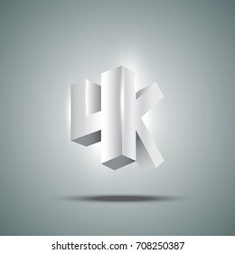 4k ultra hd icon vector illustration