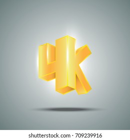 4k ultra hd icon vector illustration