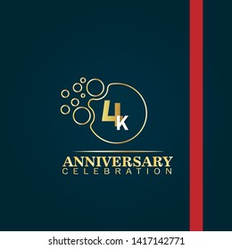 4K Ultra HD label. golden emblem