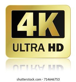 4k Ultra Hd Sign Reflection On Stock Vector (Royalty Free) 714646753 ...