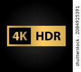 4K Ultra HD symbol, High definition 4K resolution mark. Vector