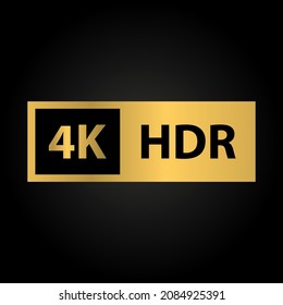 4K Ultra HD symbol, High definition 4K resolution mark. Vector