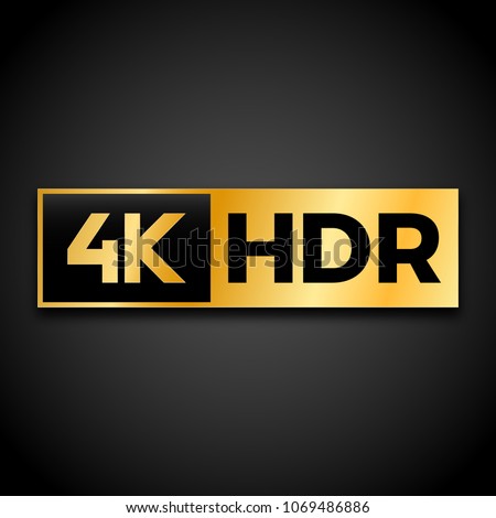 4K Ultra HD symbol, High definition 4K resolution mark, UHD - 2160p