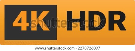4K Ultra HD symbol, High definition 4K resolution vector